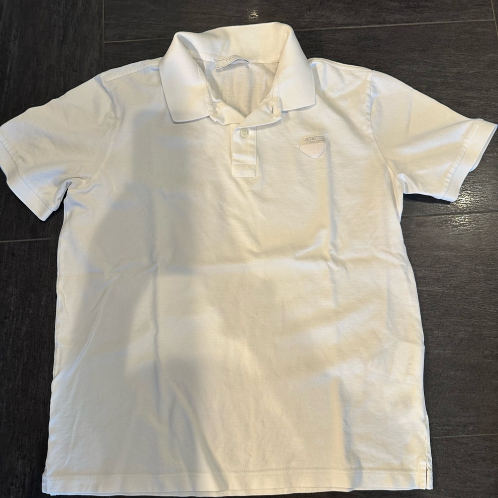 Prada White Polo Shirt